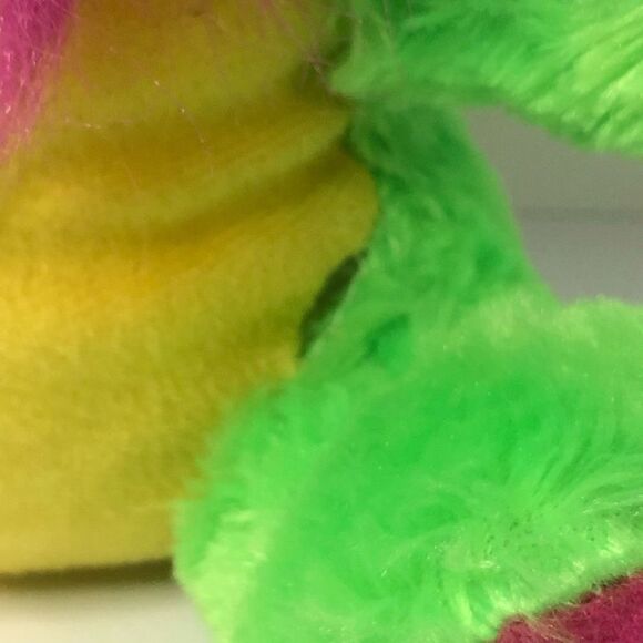Kelly toy lion plush stuffed animal lime green neon pink mane 10 Inch wild - Picture 8 of 11